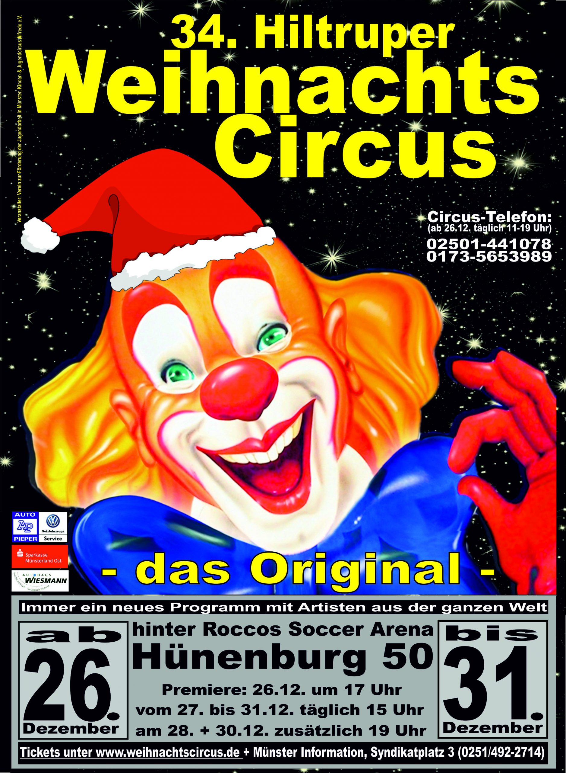 Hiltruper Weihnachtscircus 2023 Plakat